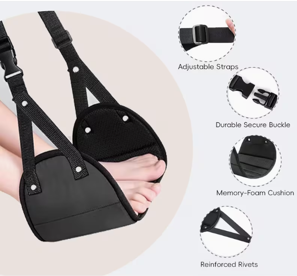Travel Accessories Long Flight - Repose-pieds réglable avec hamac portable pour