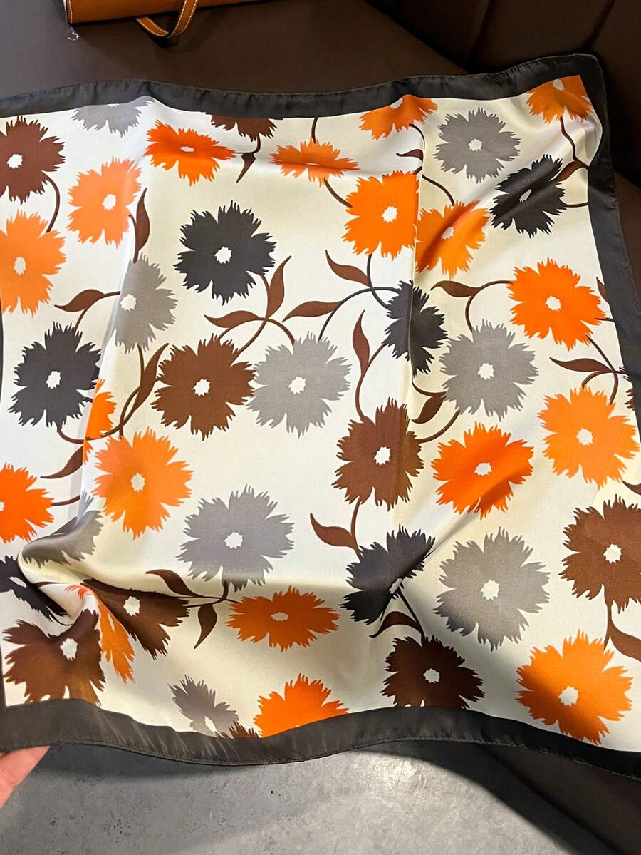 Travel Accessories Unisex - 1 écharpe florale orange printemps/été, 70