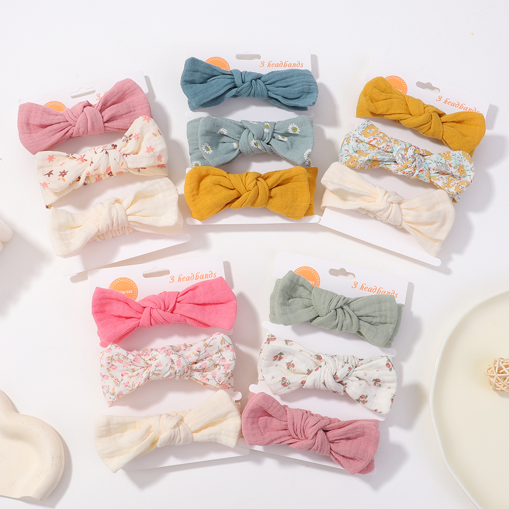 Travel Accessories With Toddler - 3 pièces/ensemble doux élastique arcs bandeau