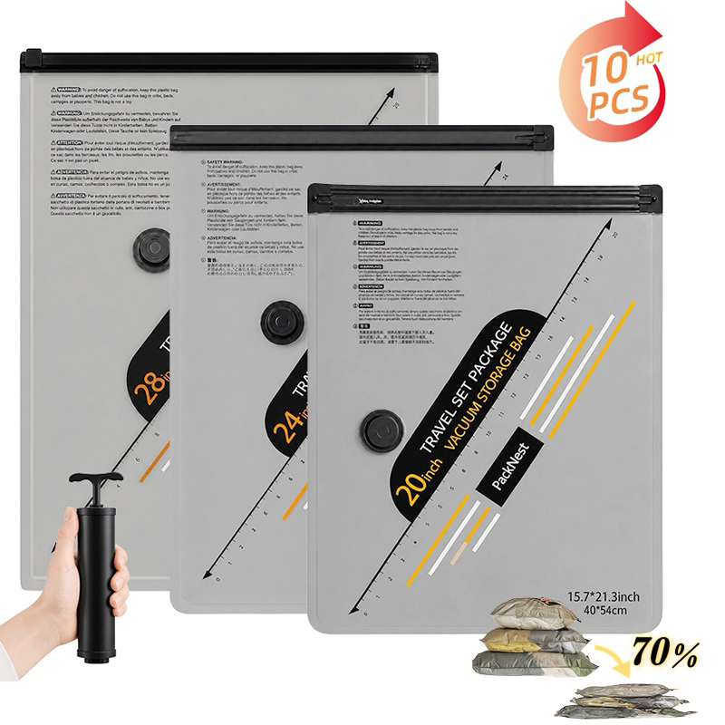 Compression Bag Vacuum - 10 sacs de rangement sous vide