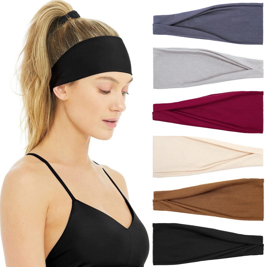 Travel Yoga Accessories - Bandeaux de sueur coordonnants pour femmes,