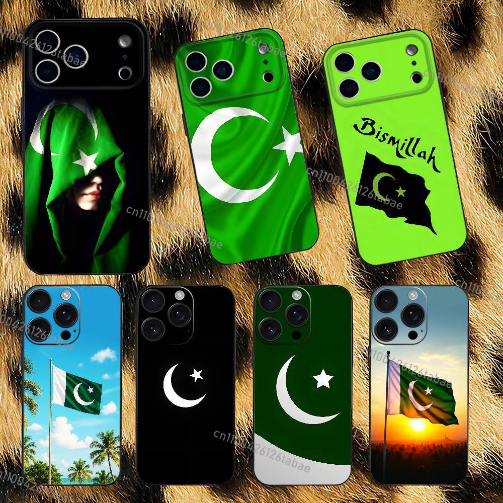 Travel Accessories Iphone - Coque Souple Noire Drapeau Pakistanais pour