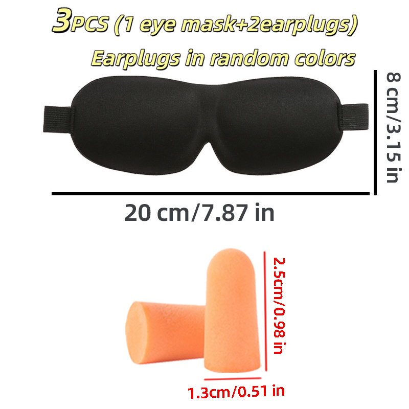 Ensemble de sommeil 3 pièces,  - Earplug Set Foam avis et prix