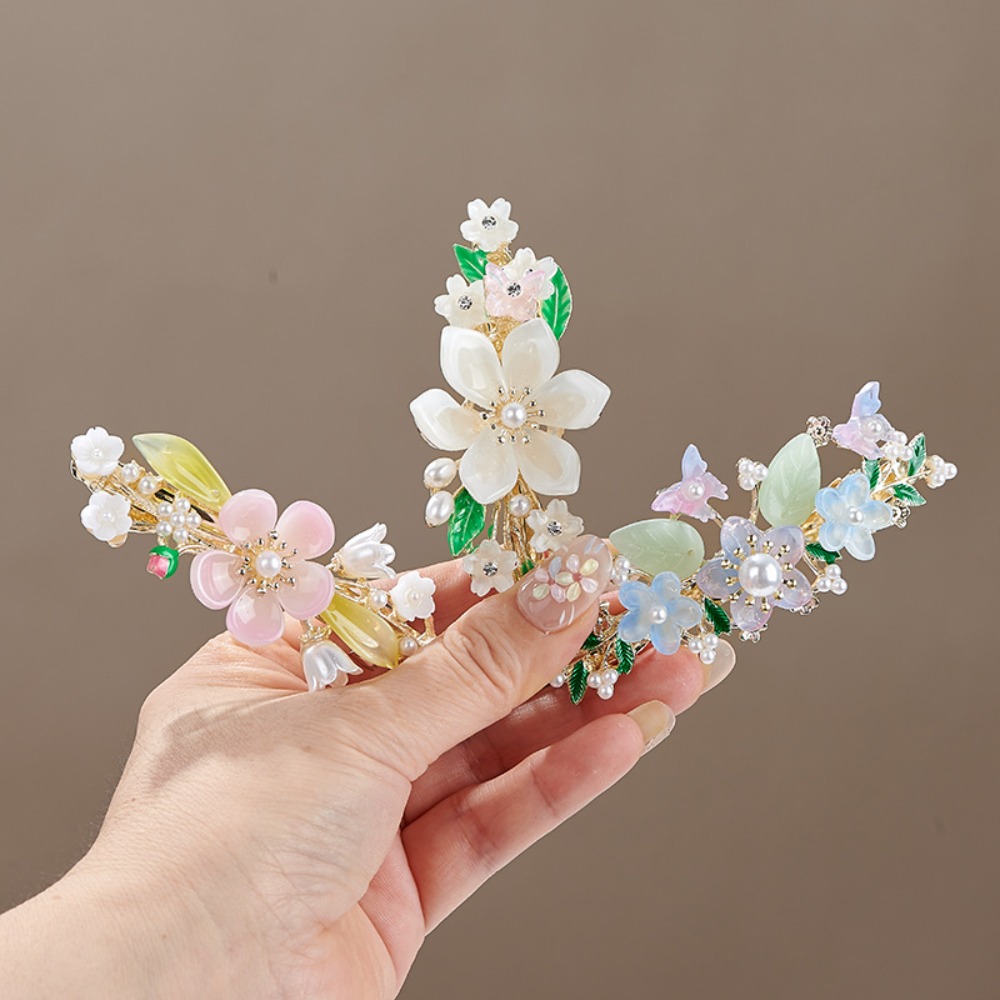 Pince à cheveux florale perlée - Travel Accessories For Women avis et prix
