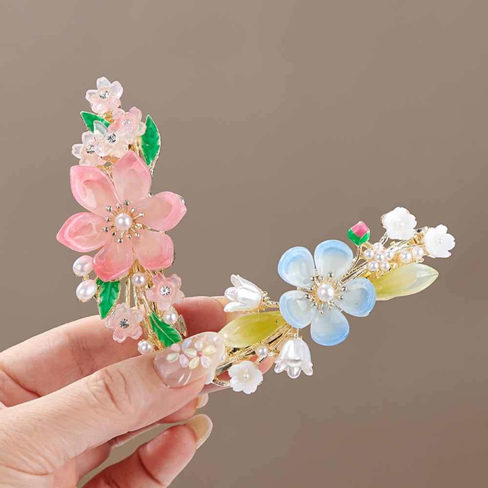 Pince à cheveux florale perlée - Travel Accessories For Women avis et prix